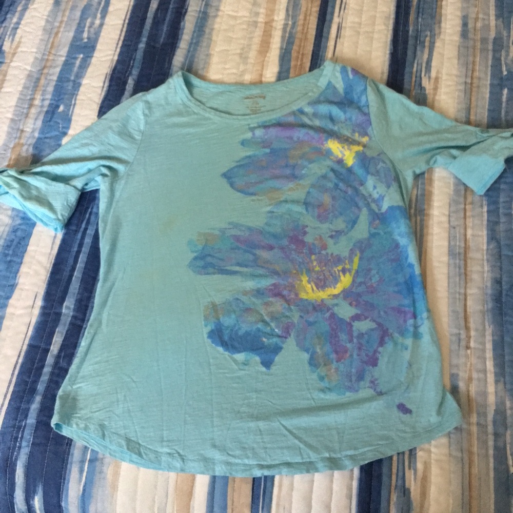 Light Blue Floral Top